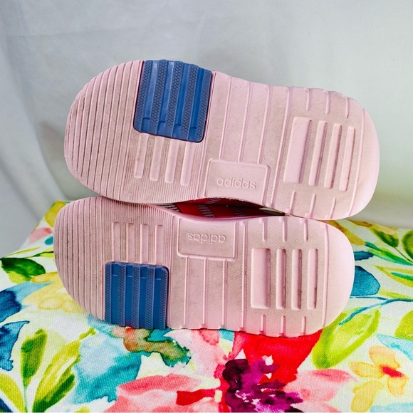 Adidas Pink, Purple & White Little Girl Sneakers Althletic Shoes size 7 - Picture 9 of 10